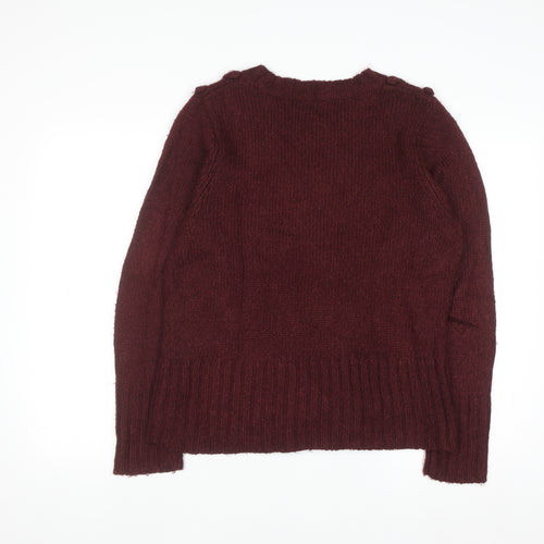 Marks and Spencer Women’s Red Cable Knit Jumper Size 18 Per Una