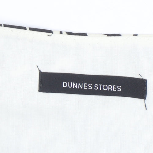 Dunnes Stores Women Black Floral Wrap Midi Skirt Size 8 Cotton