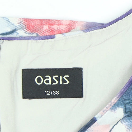Oasis Women’s Multicoloured Floral Sheath Dress Size 12 Sleeveless