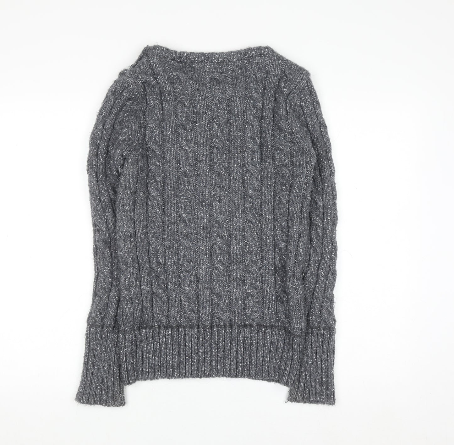 Superdry Women's Grey Cable Knit Jumper Size S