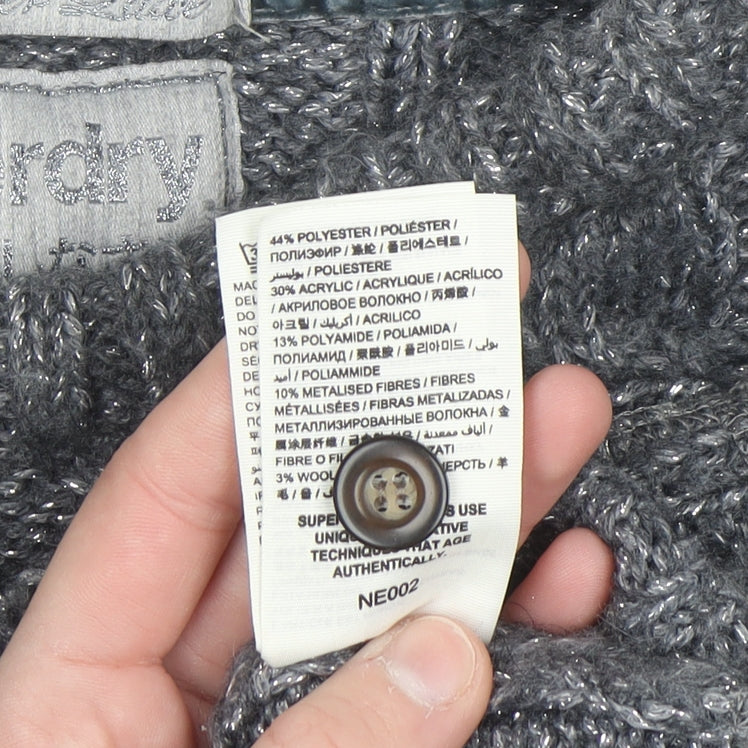 Superdry Women's Grey Cable Knit Jumper Size S