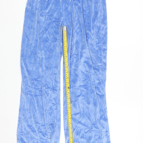 Cookies and Cream Women Blue Velour Tracksuit Size 18 Hooded Zip Sweat Set