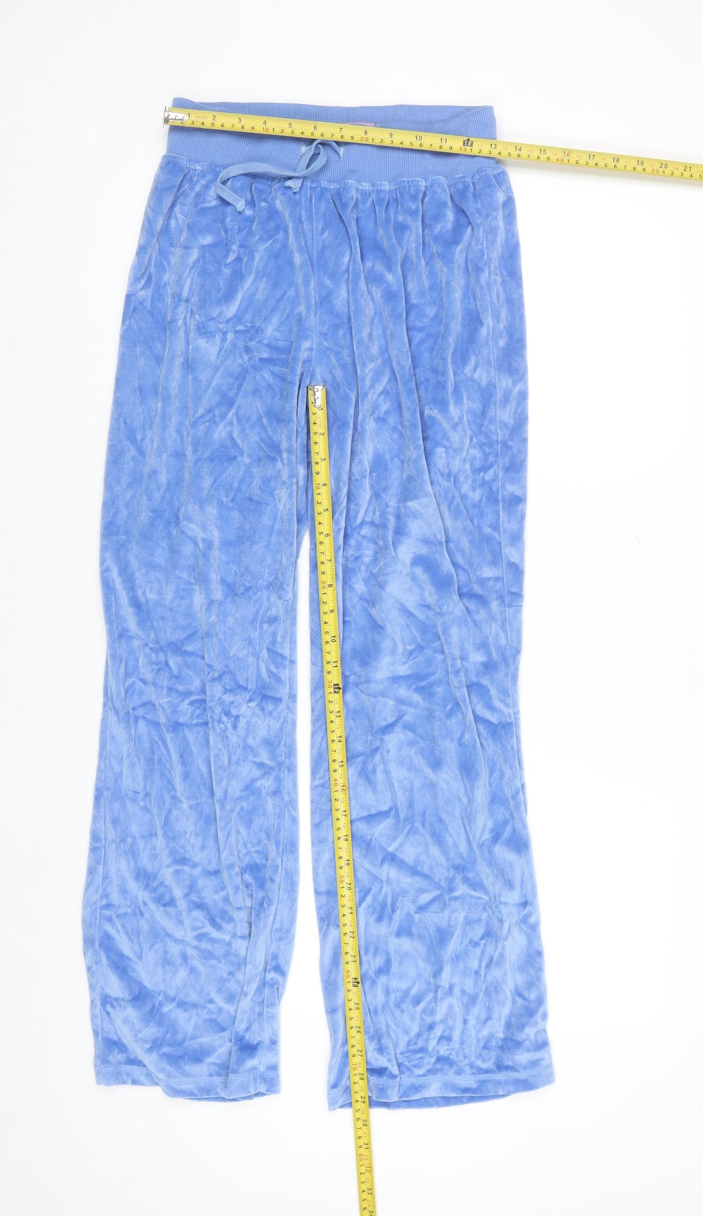 Cookies and Cream Women Blue Velour Tracksuit Size 18 Hooded Zip Sweat Set