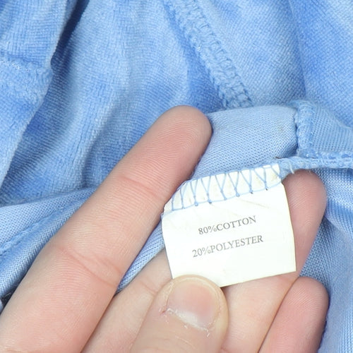 Cookies and Cream Women Blue Velour Tracksuit Size 18 Hooded Zip Sweat Set