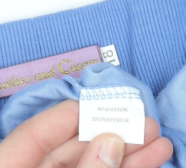 Cookies and Cream Women Blue Velour Tracksuit Size 18 Hooded Zip Sweat Set