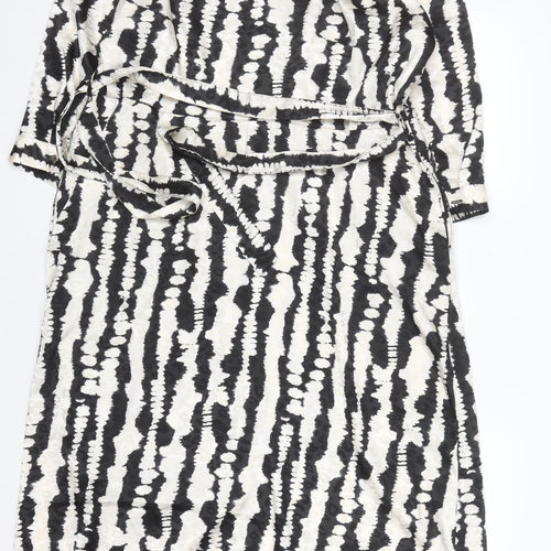 Dunnes Stores Women’s Black Tie-Dye Collared Midi Shirt Dress Size 22