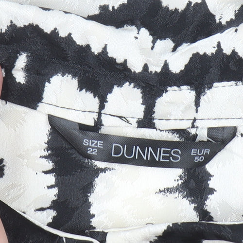 Dunnes Stores Women’s Black Tie-Dye Collared Midi Shirt Dress Size 22