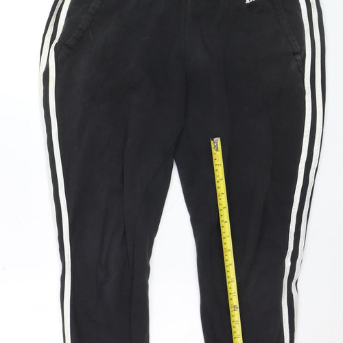 Adidas Boys Black Jogger Trousers Size 16 Years Activewear Track Pants