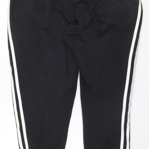Adidas Boys Black Jogger Trousers Size 16 Years Activewear Track Pants