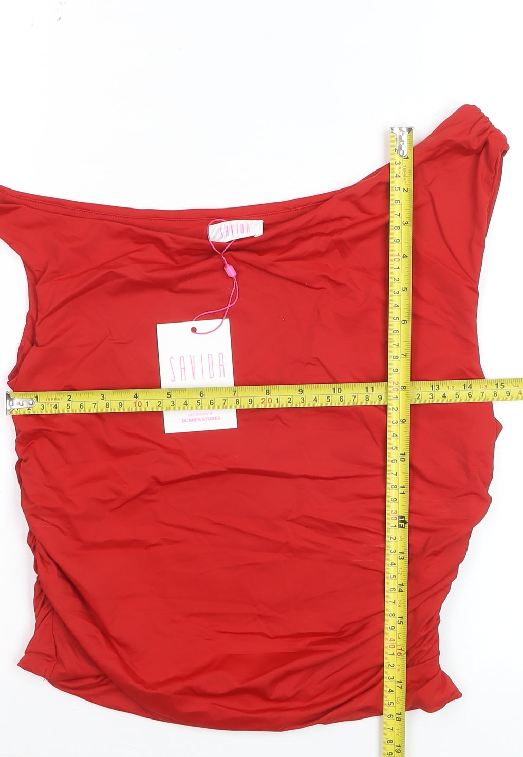 Savida Women Red Off Shoulder Camisole Blouse Size 14