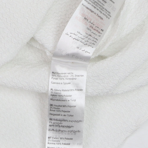 New Look Women's White Cropped Blouse Size 8 Puff Sleeve
