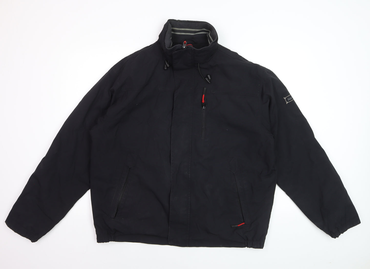 Kartel Men's Black L Basic Full Zip Nylon Casual Jacket