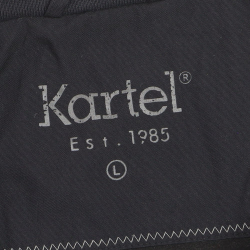Kartel Men's Black L Basic Full Zip Nylon Casual Jacket