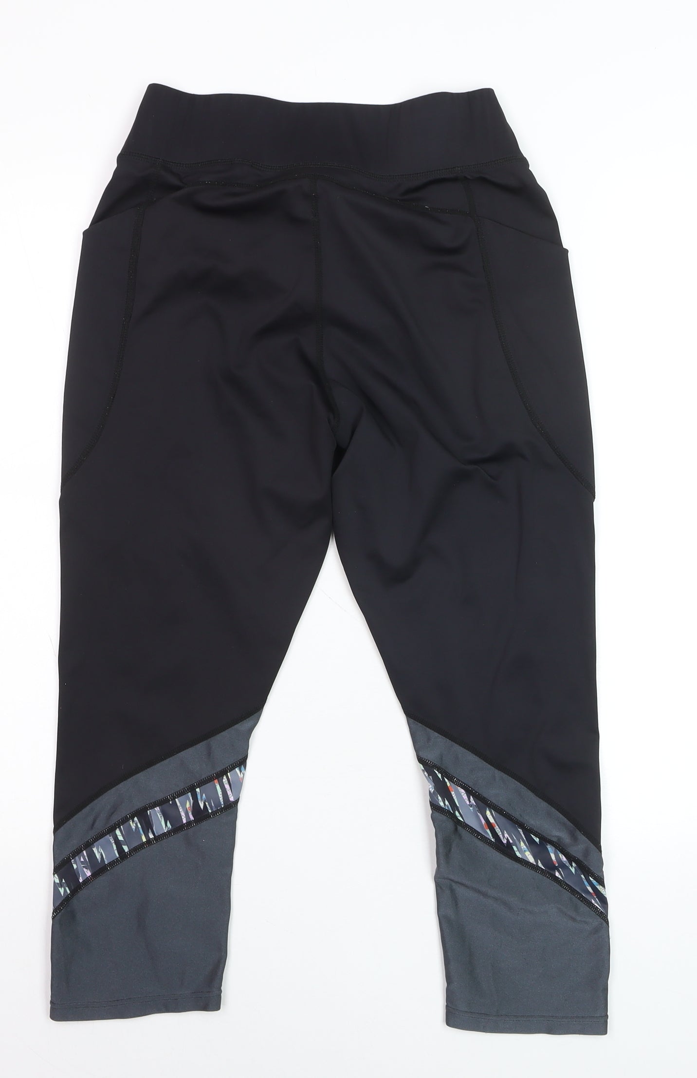 Helen Steele x Dunnes Stores Black Capri Leggings Women's M Breathable Stretch