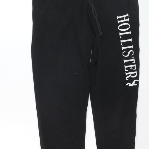 Hollister Men Black Small Sweatpants Jogger Cotton Blend Tapered Fit
