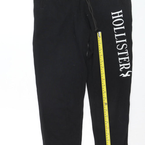 Hollister Men Black Small Sweatpants Jogger Cotton Blend Tapered Fit