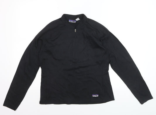 Patagonia Women's Black 1/2 Zip Pullover Sweatshirt M