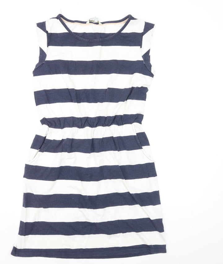 Boden Women Blue White Striped T-Shirt Dress Size 10