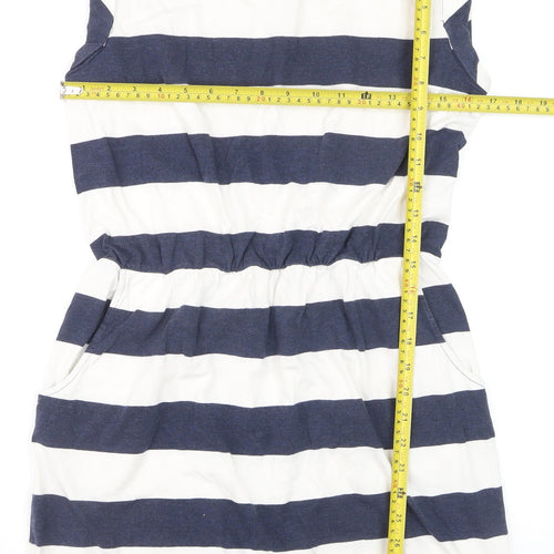 Boden Women Blue White Striped T-Shirt Dress Size 10