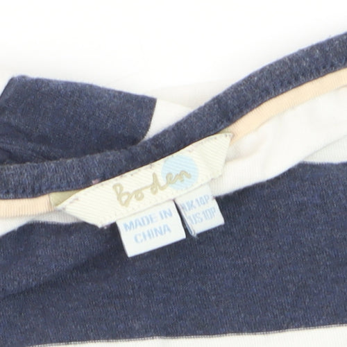 Boden Women Blue White Striped T-Shirt Dress Size 10