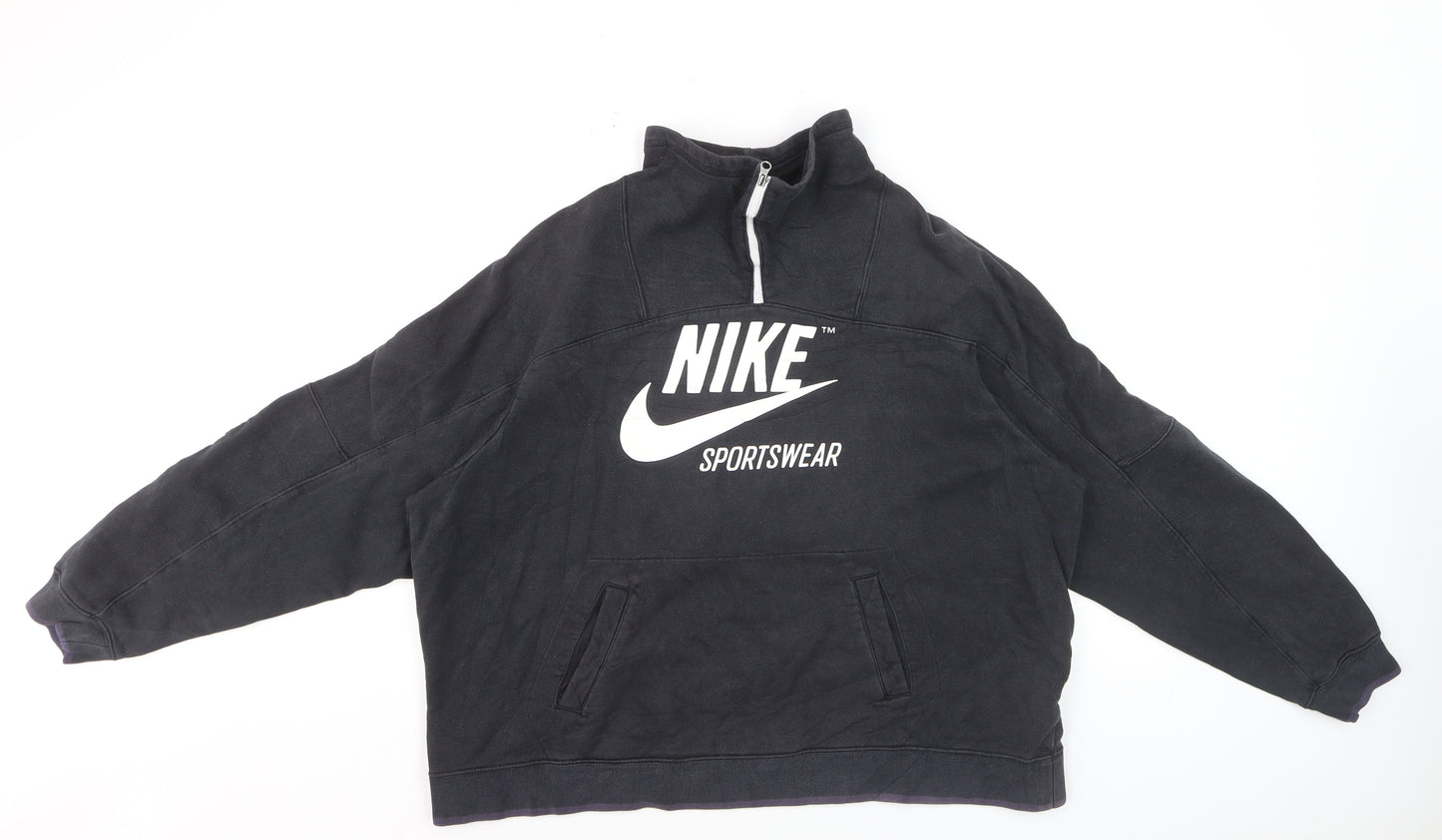 Nike Men's Black XL 1/4 Zip Sportswear Pullover Sweatshirt