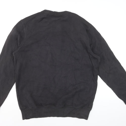 Dickies Men's Black Pullover Sweatshirt Medium Crew Neck Embroidered Logo