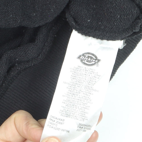 Dickies Men's Black Pullover Sweatshirt Medium Crew Neck Embroidered Logo