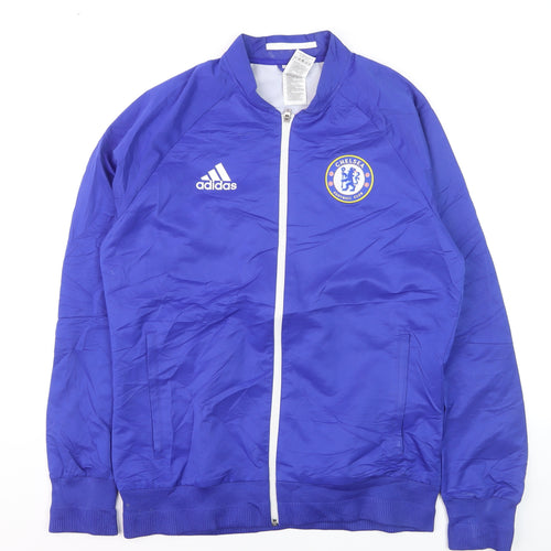 Adidas Men’s Blue Chelsea FC Track Jacket Size M Full Zip Regular Fit