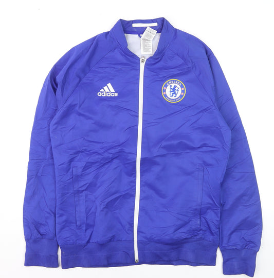 Adidas Men’s Blue Chelsea FC Track Jacket Size M Full Zip Regular Fit