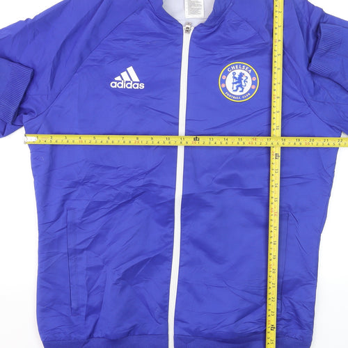 Adidas Men’s Blue Chelsea FC Track Jacket Size M Full Zip Regular Fit