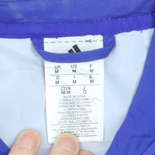 Adidas Men’s Blue Chelsea FC Track Jacket Size M Full Zip Regular Fit