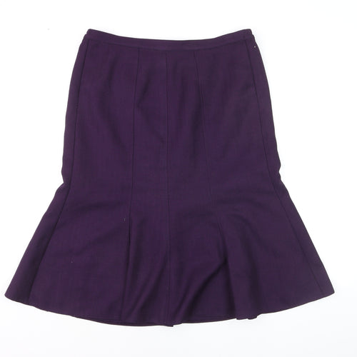 EWM Women's Purple Size 18 Knee Length Trumpet Skirt