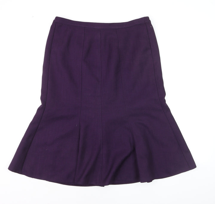 EWM Women's Purple Size 18 Knee Length Trumpet Skirt