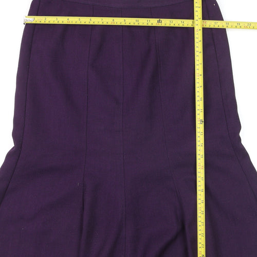 EWM Women's Purple Size 18 Knee Length Trumpet Skirt