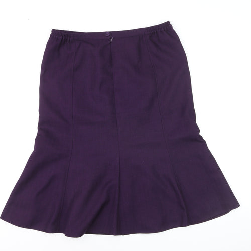 EWM Women's Purple Size 18 Knee Length Trumpet Skirt