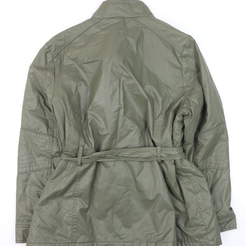Marks and Spencer Women Green Belted Military Jacket Size 18