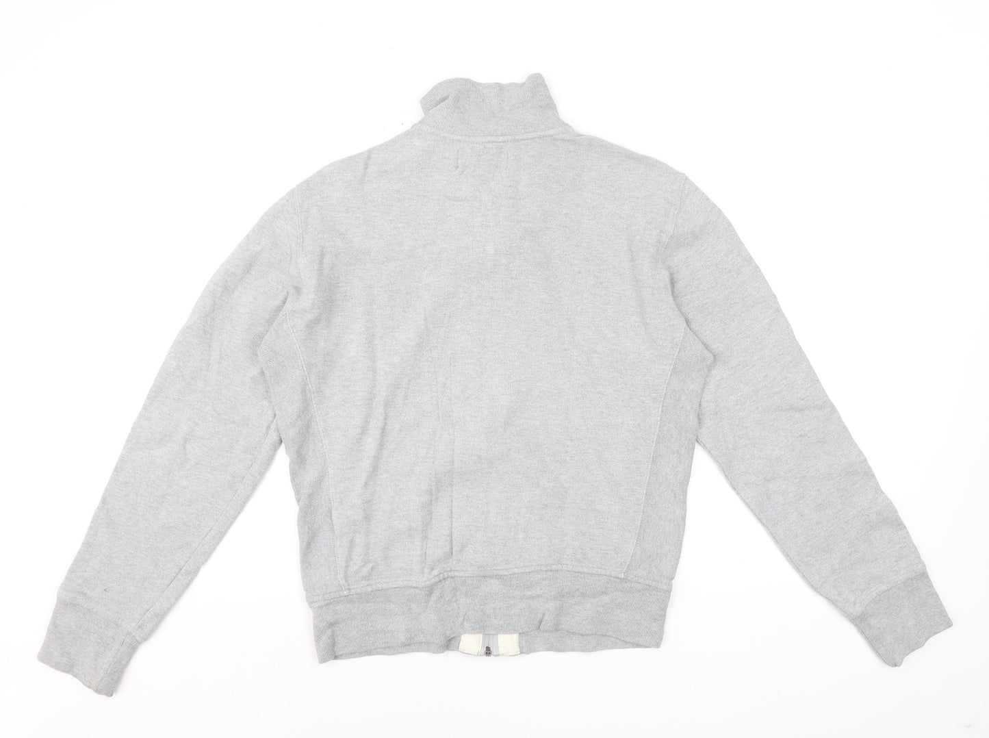 Ralph Lauren Men's Grey Full Zip Cotton Jumper Small
