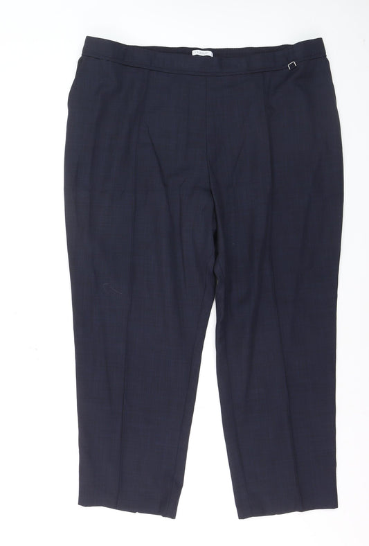 Marks and Spencer Womens Blue Classic Dress Pants Size 22 Short