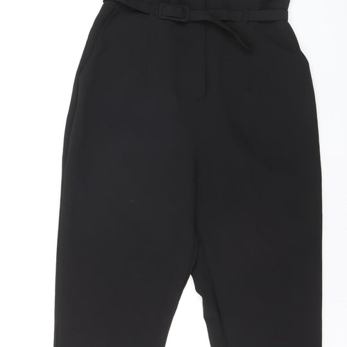 ASOS Women’s Black Sleeveless Collared Belted Jumpsuit Size 12