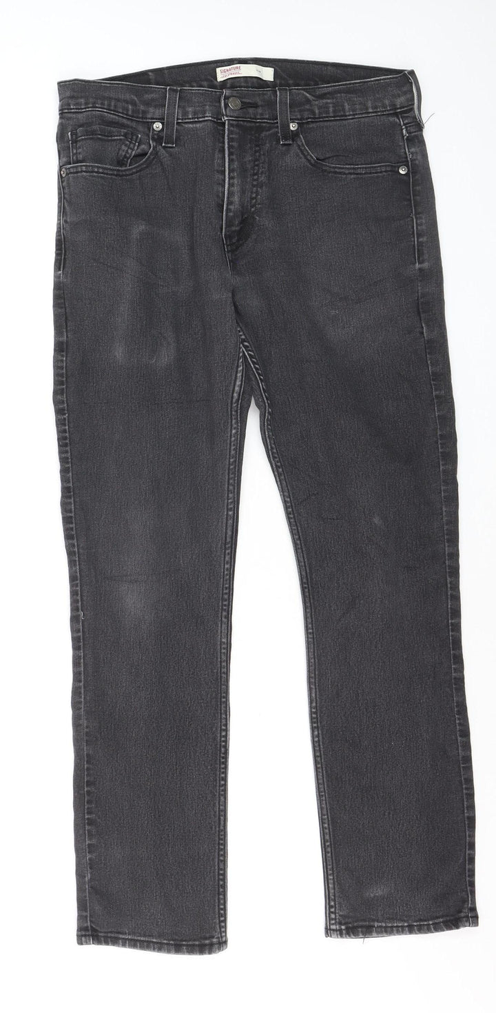 Levi Strauss Women's Black Slim Straight Jeans Size 14
