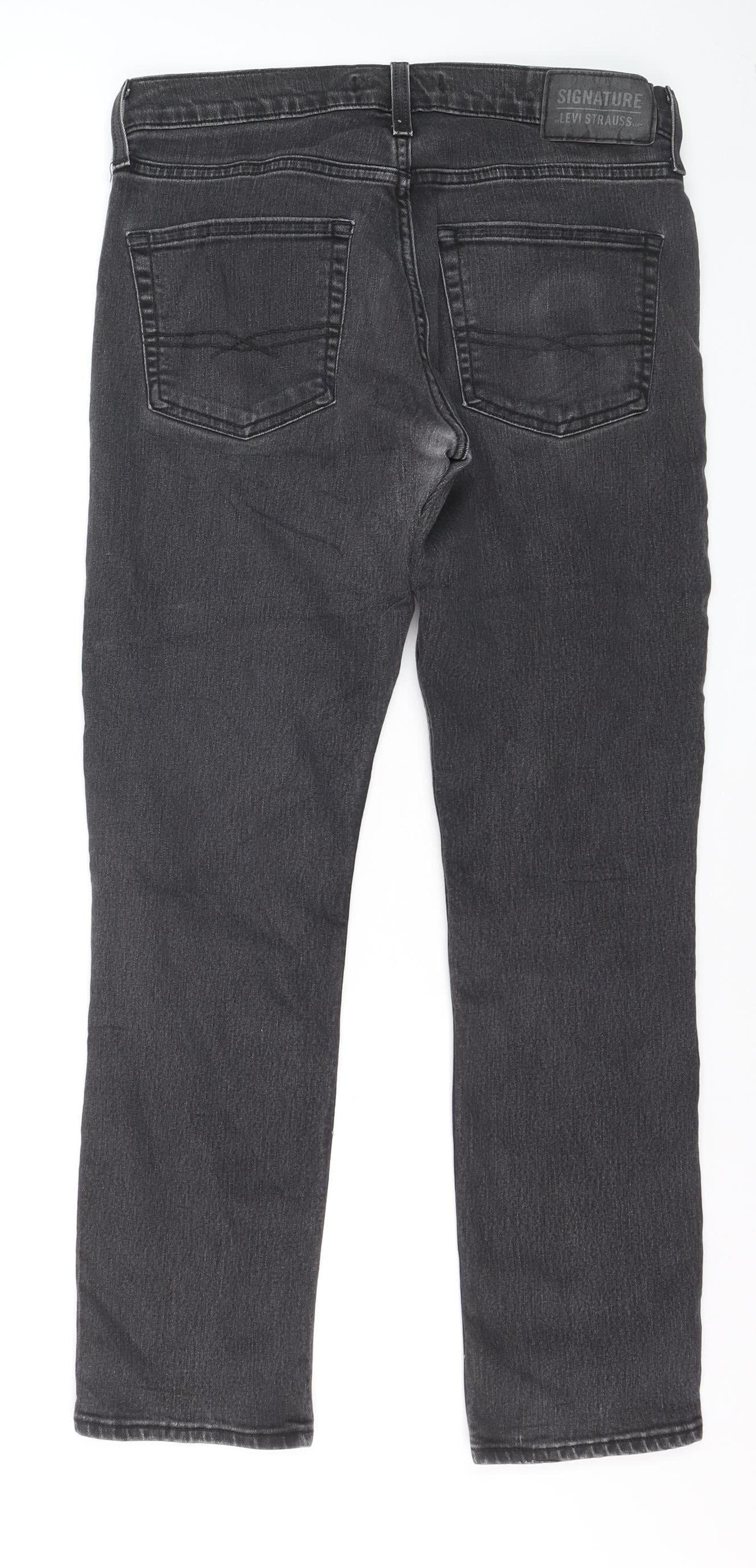 Levi Strauss Women's Black Slim Straight Jeans Size 14