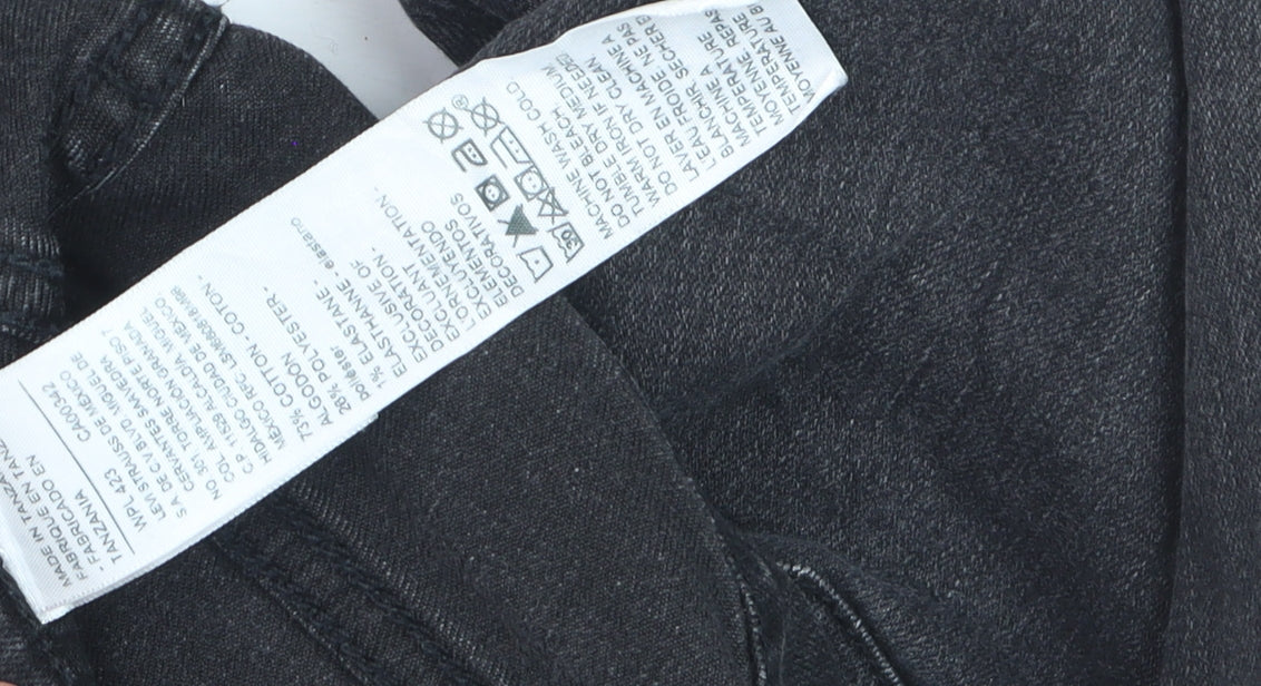 Levi Strauss Women's Black Slim Straight Jeans Size 14