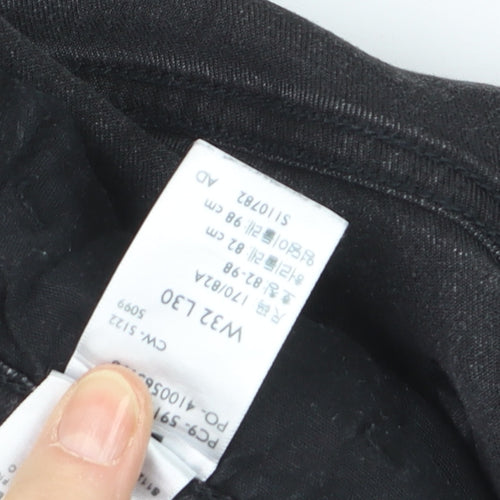 Levi Strauss Women's Black Slim Straight Jeans Size 14
