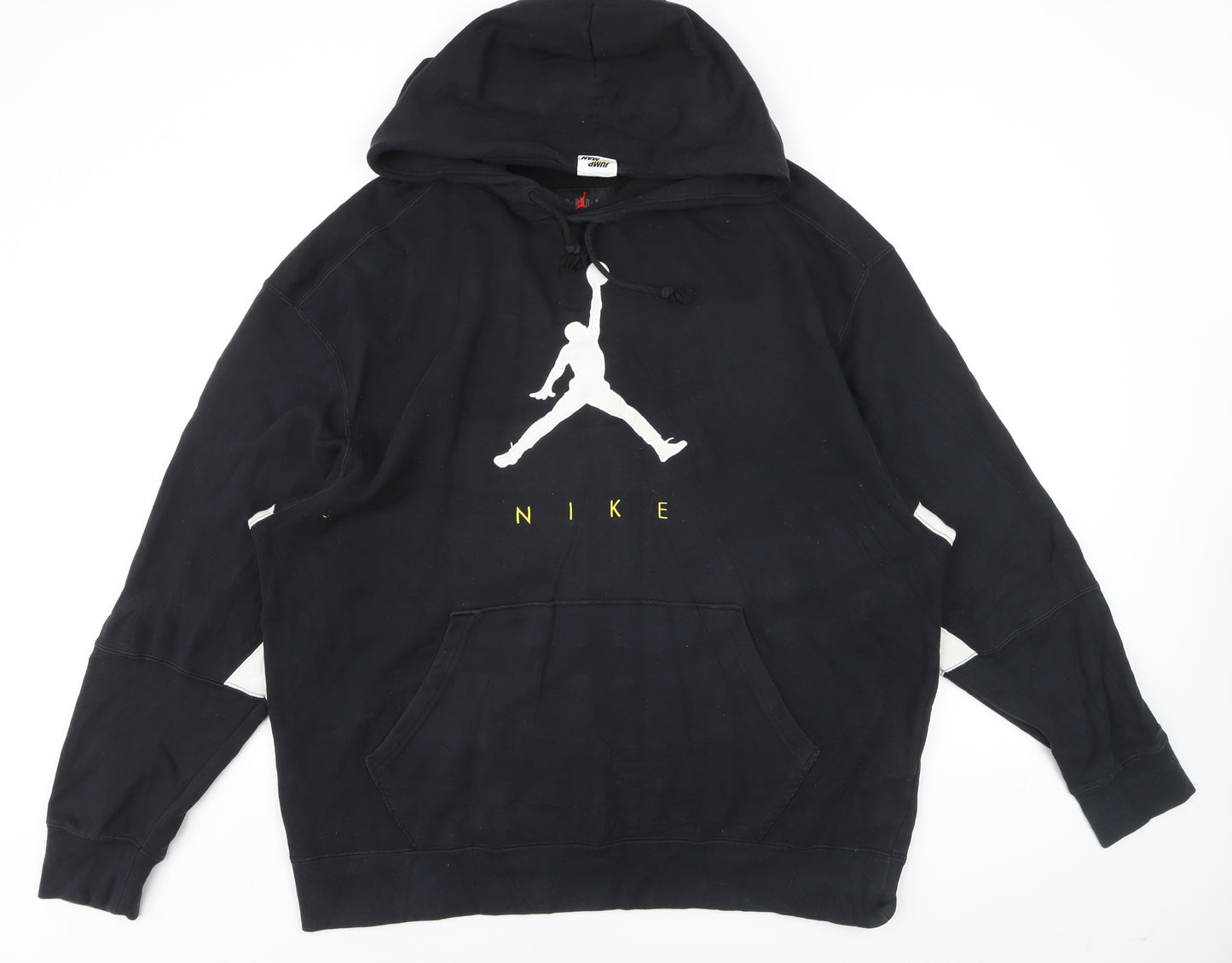 Nike Jordan Mens Black 2XL Pullover Hoodie with Logo Graphic