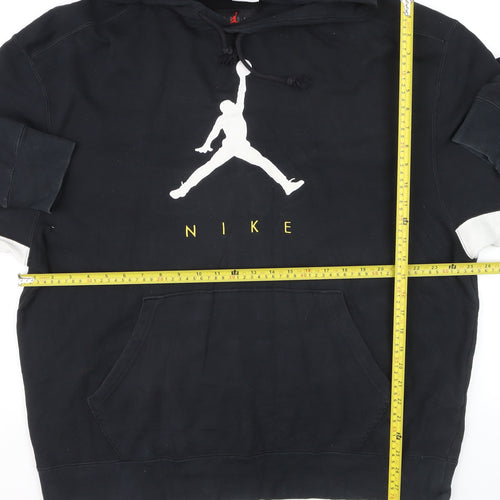 Nike Jordan Mens Black 2XL Pullover Hoodie with Logo Graphic
