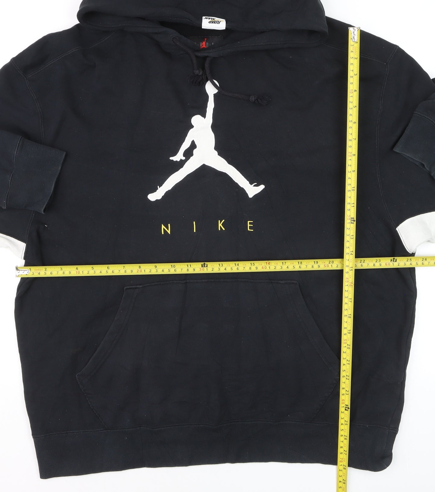 Nike Jordan Mens Black 2XL Pullover Hoodie with Logo Graphic