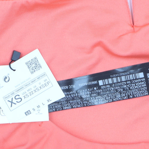 Zara Women Orange One Piece Swimsuit XS Polyamide Elastane