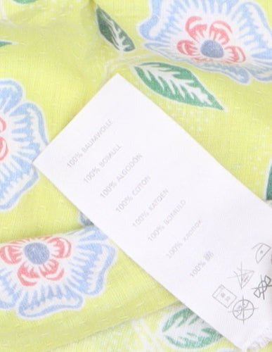 Seasalt Women’s Yellow Floral Cotton Tunic Blouse Size 12