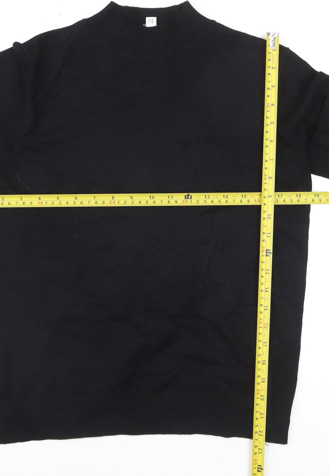 Warehouse Women’s Black Mock Neck Long Sleeve Pullover Jumper Size 10