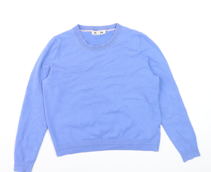 Boden Women’s Blue Cotton Crew Neck Long Sleeve Jumper M